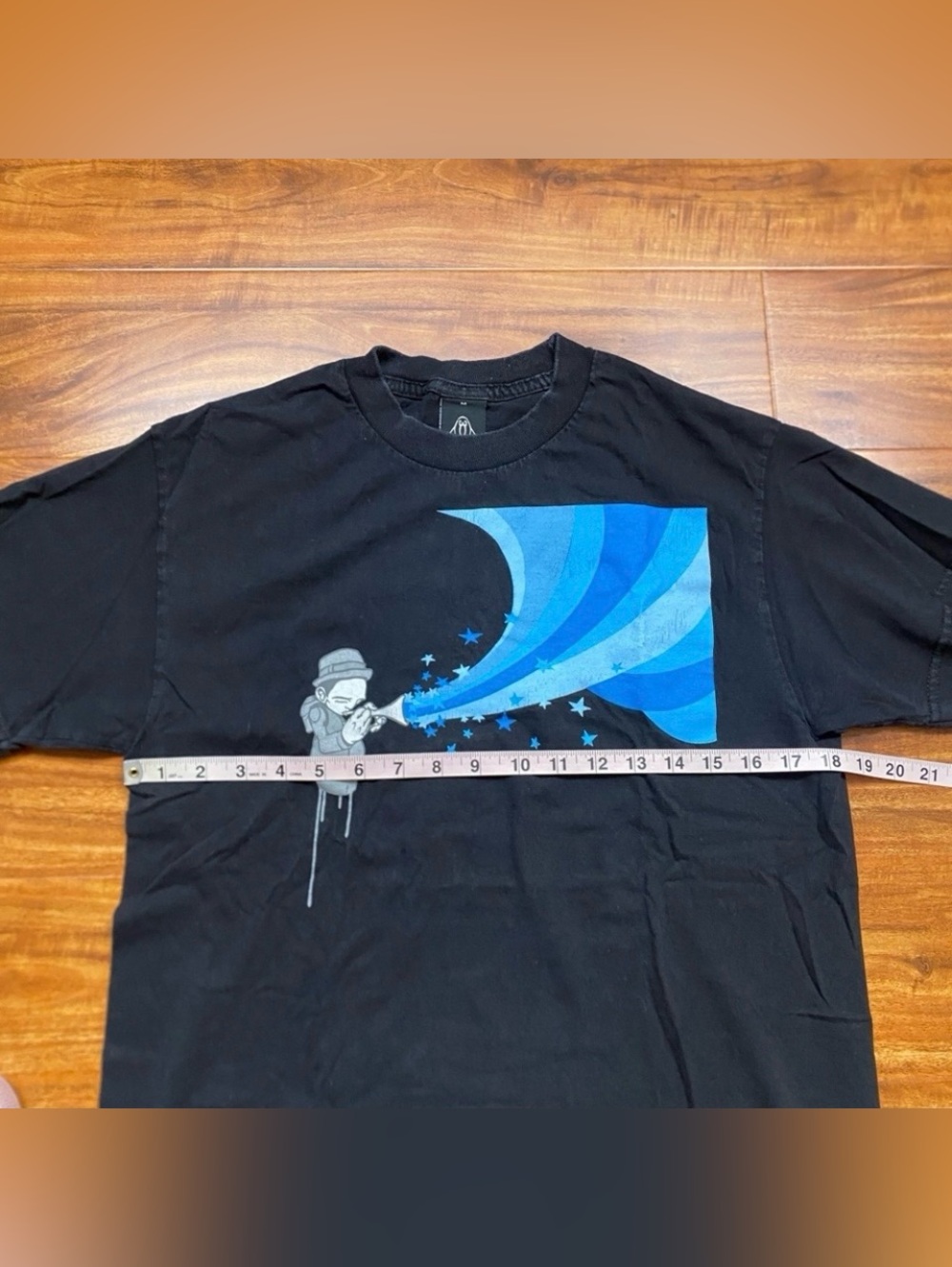 Upper Playground Men's Black Music Graphic Crew T-Shirt Size Medium Streetwear - Picture 11 of 13